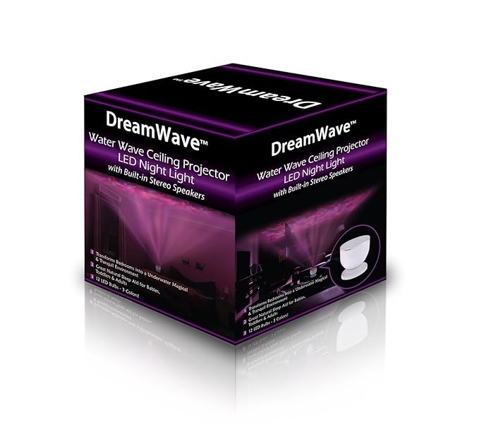 Soothing & Relaxing Ocean Wave Projector with Built-in Stereo Speakers