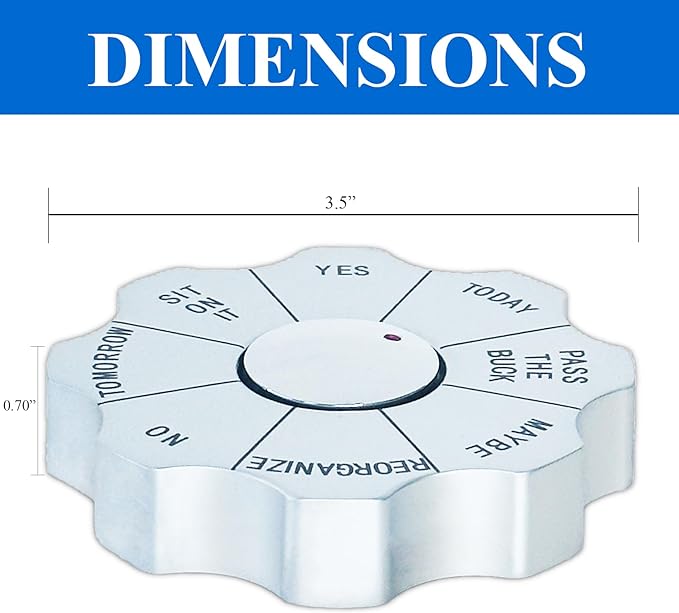 Rotating Decision Maker Paperweight, Fidget Spinner, Executive Gif