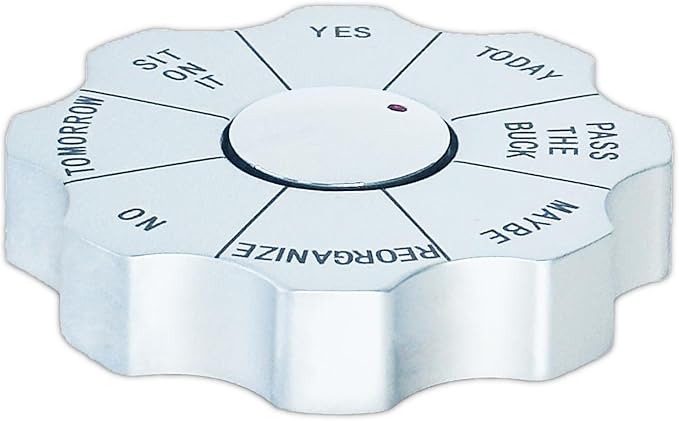 Rotating Decision Maker Paperweight, Fidget Spinner, Executive Gif