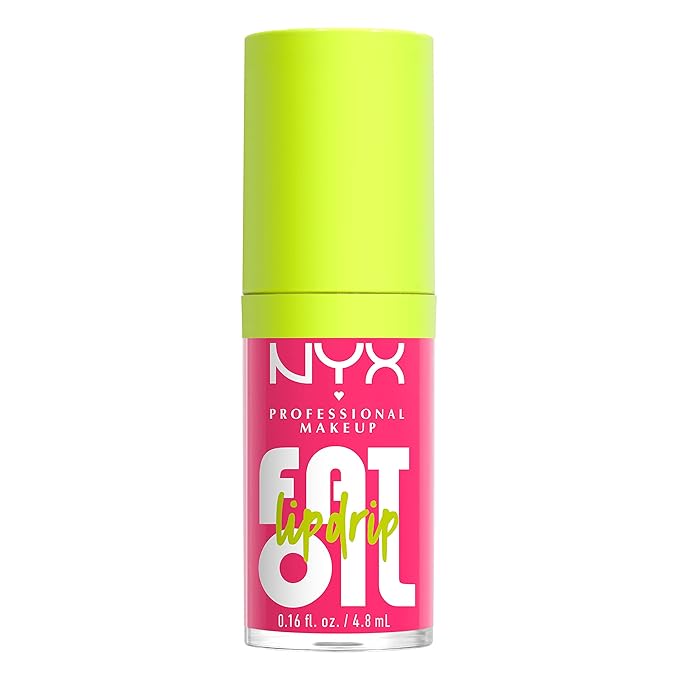 NYX PROFESSIONAL MAKEUP Fat Oil Lip Drip, Moisturizing, Shiny and Vegan Tinted Lip Gloss (Sheer Pink)