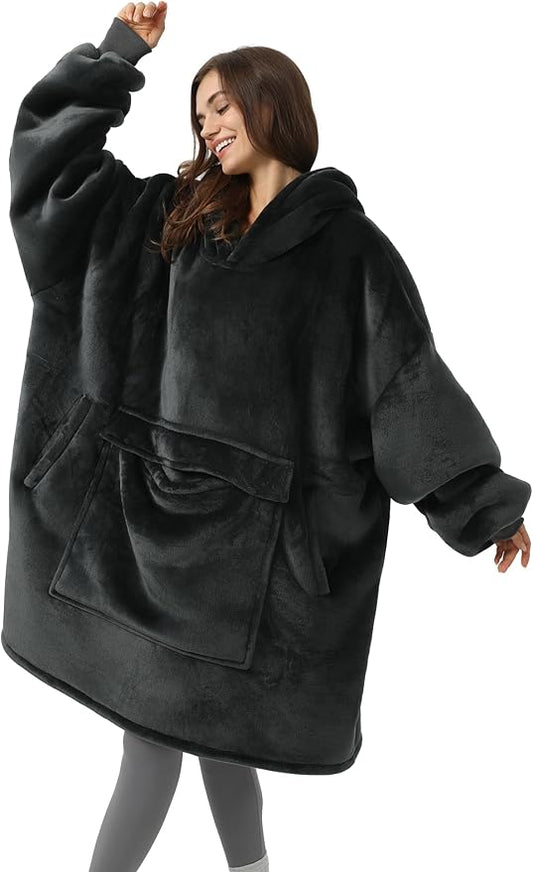 UNIQUEBELLA Wearable Blanket Hoodie with Boho Style, Extra Thick